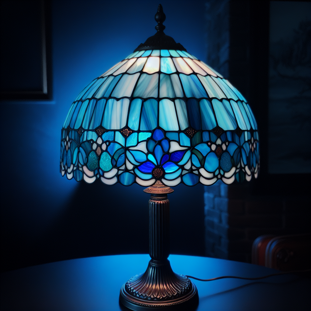 Lampe Tiffany Bleue