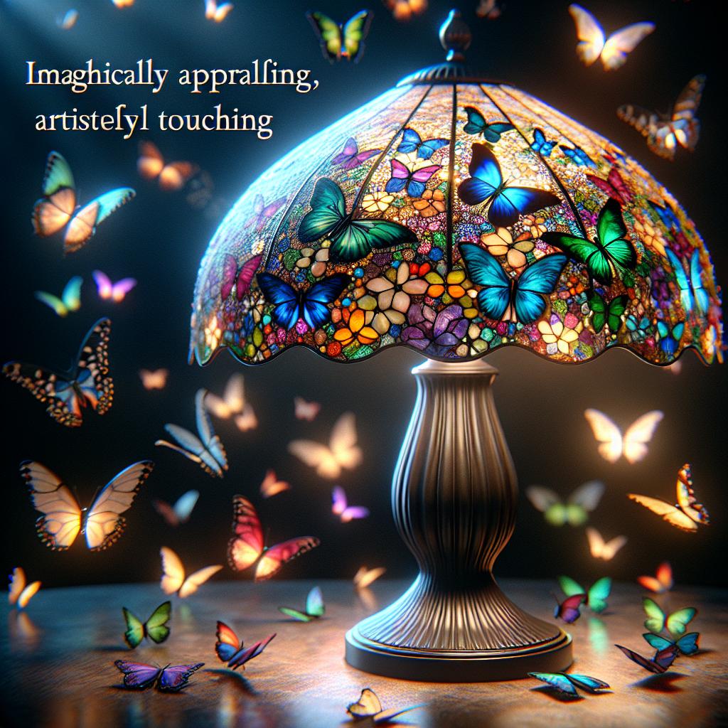 Add an artistic touch to your home with the Graphitem Tiffany butterfly lamp
