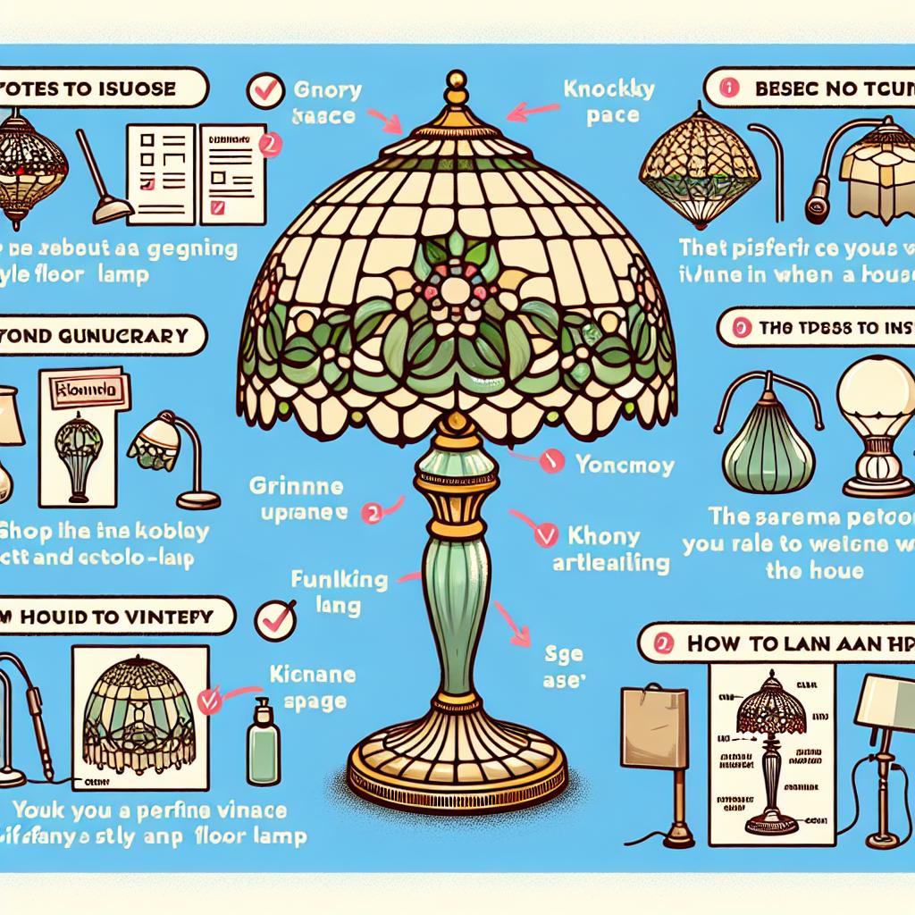 Consejos para elegir la lámpara de pie Tiffany de segunda mano adecuada