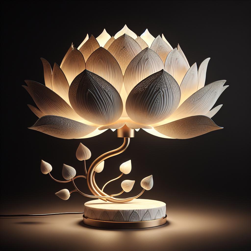 Caractéristiques‌ du⁢ design exquis de la ⁣Lampe de table ‍Lotus