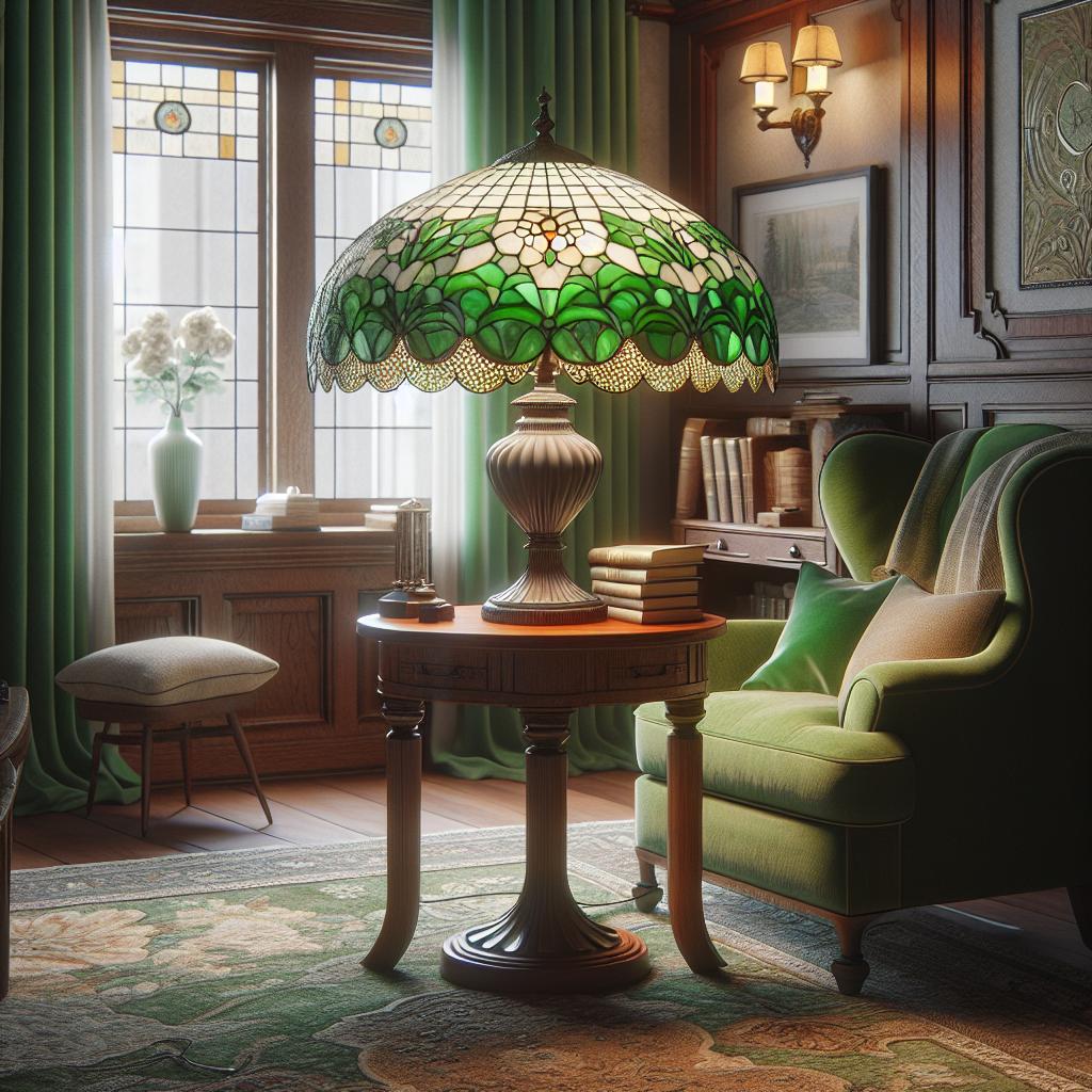 Les meilleures façons de mettre en valeur une Lampe Tiffany verte dans votre décoration intérieure