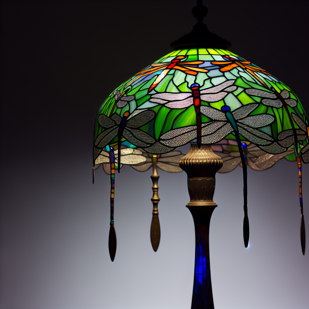 lampe verte libellule