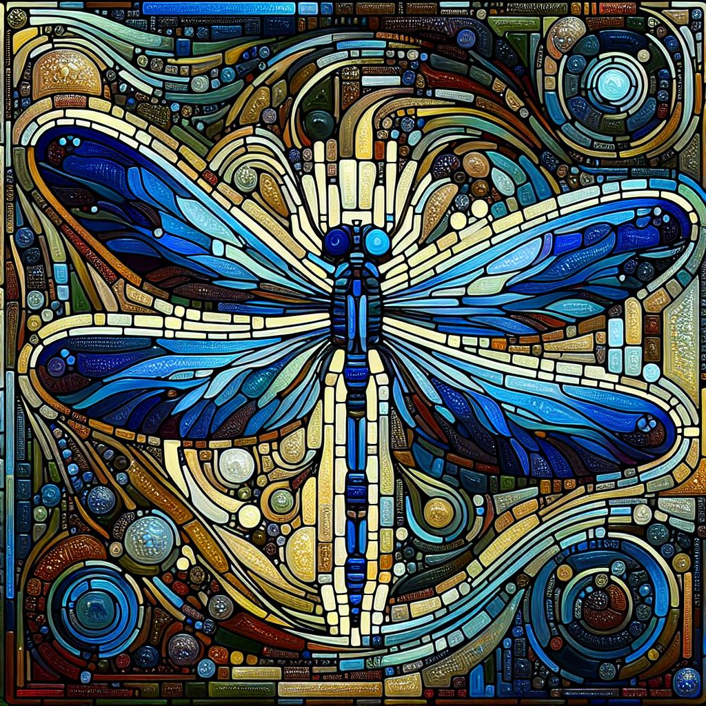 Lampe Tiffany libellule bleue grande taille
