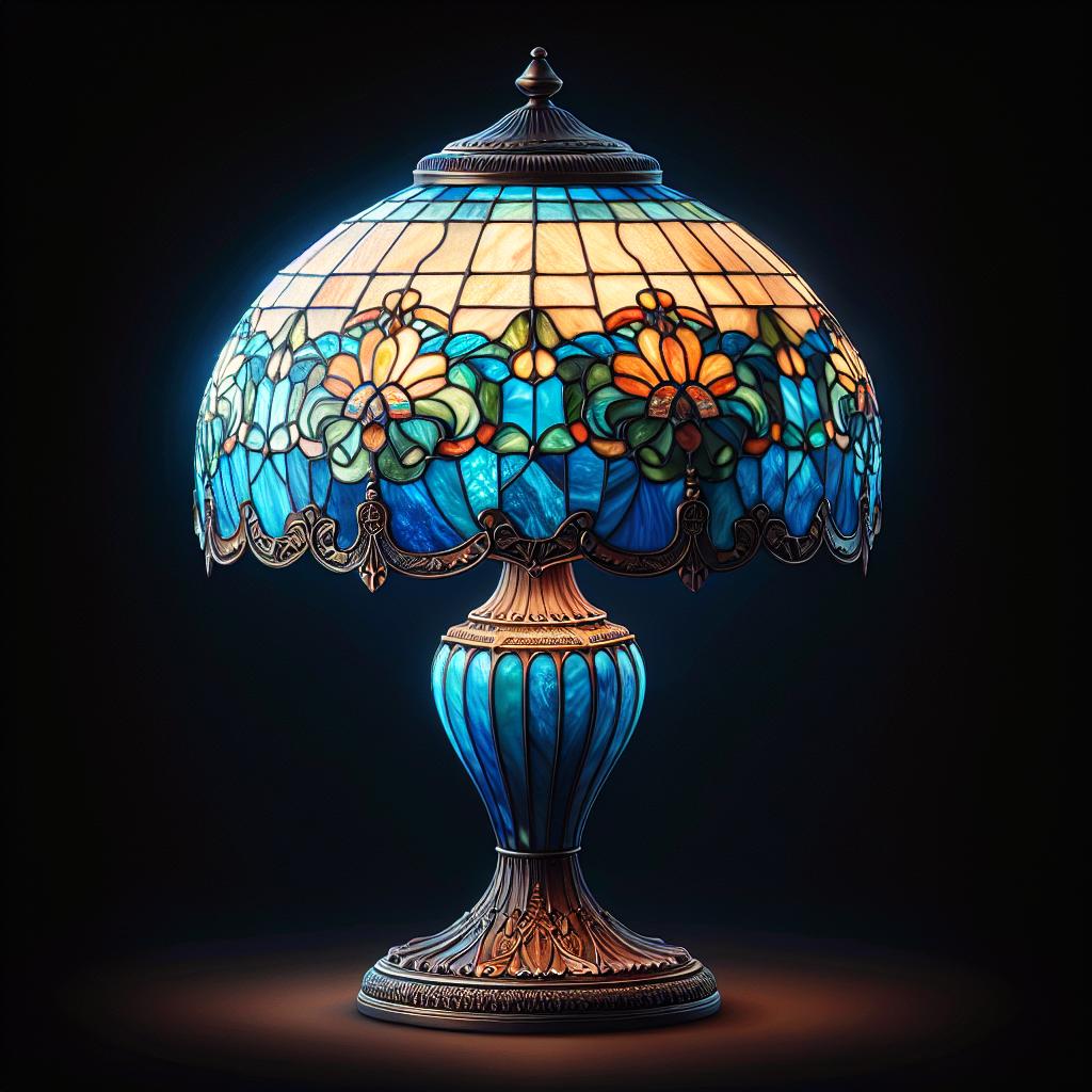 Les caractéristiques impressionnantes de la Lampe Tiffany bleu Mediterranee