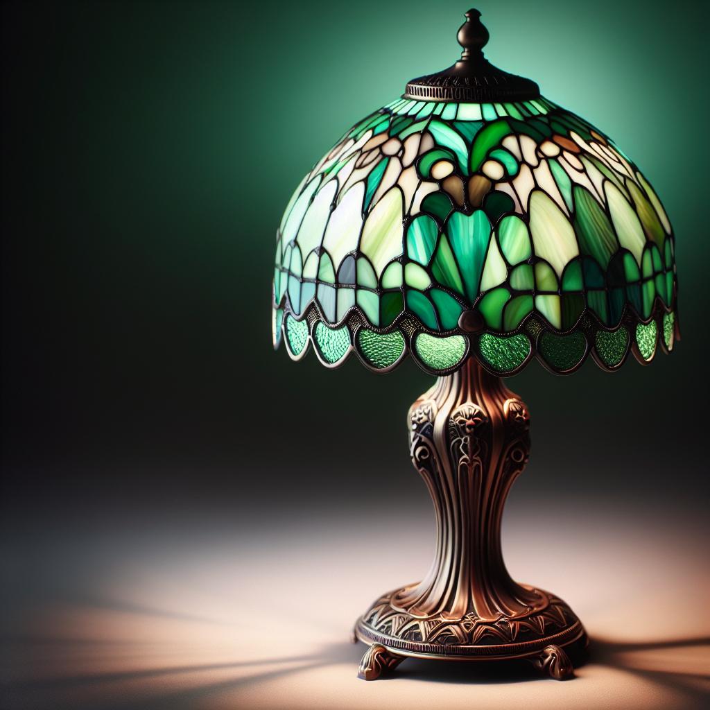 Caractéristiques de la petite lampe Tiffany verte