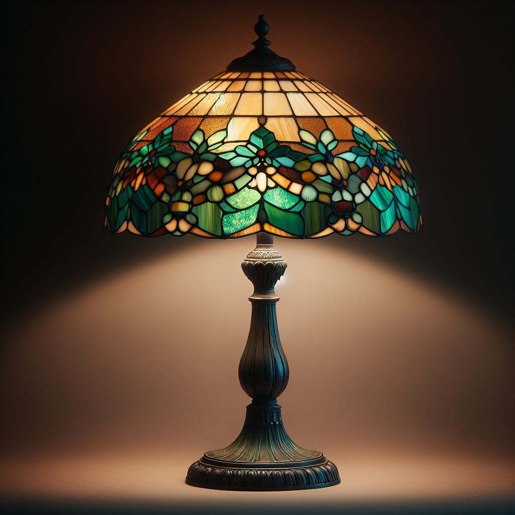 Caractéristiques de la lampe Tiffany verte