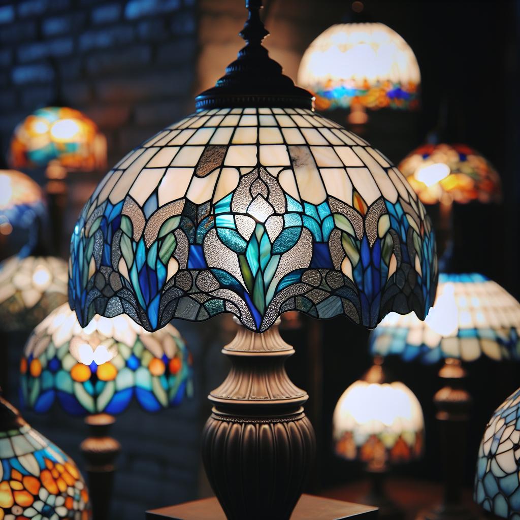 Les caractéristiques uniques des lampes Tiffany bleues et grises