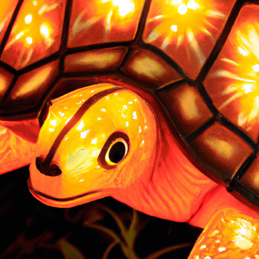 Caractéristiques de la lampe tortue orange Tiffany